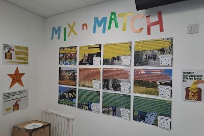 TDW_Mix_n_match Wall display showing options for mix and match