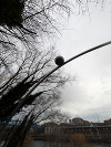 Rolling Moon artwork in Gateshead Riverside Park